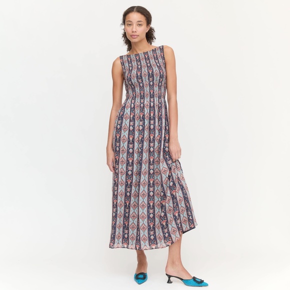 Hill House Home The Cosima Nap Dress - Navy Emma Stripe Size LNavy Emma Stripe / - Picture 2 of 3